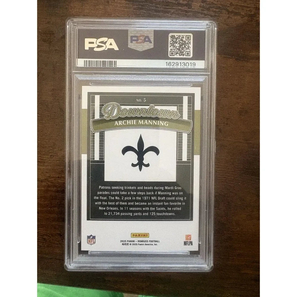 Archie Manning Downtown! New Orleans Saints PSA 10 Gem Mint Football Card